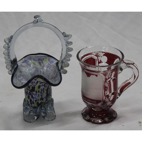 6 - MISCELLANEOUS GLASSWEAR INCLUDING COLOURED GLASS