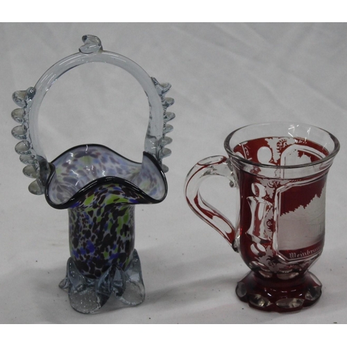 6 - MISCELLANEOUS GLASSWEAR INCLUDING COLOURED GLASS