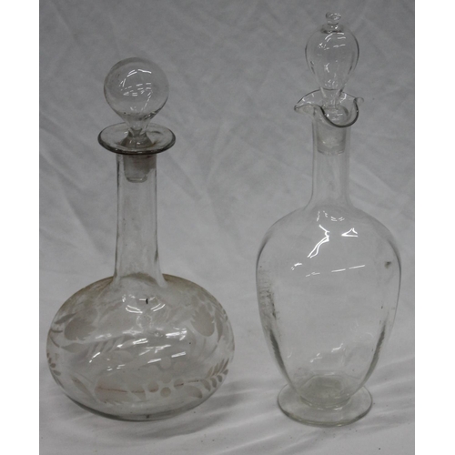 8 - MISCELLANEOUS GLASSWEAR INCLUDING DECANTERS, JUGS, ETC