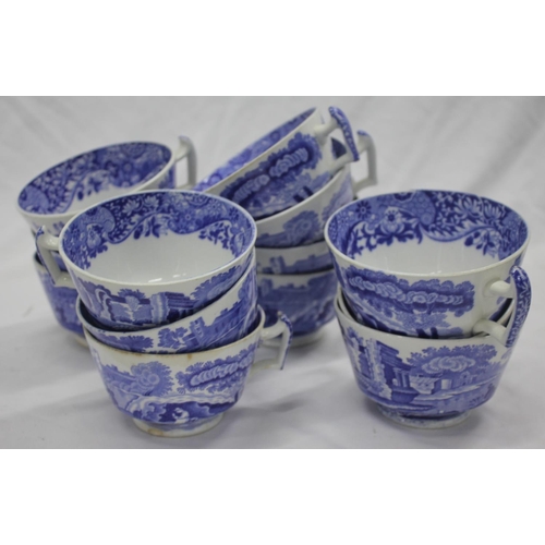 11 - SPODE BLUE AND WHITE TOWER PATTERN PART DINNER SERVICE