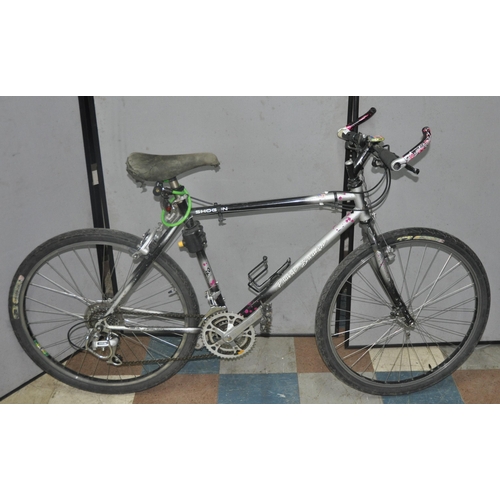 16 - 3 BIKES - RALEIGH PIONEER, SHOGUN PRAIRIE BREAKER AND PEUGEOT TRAIL