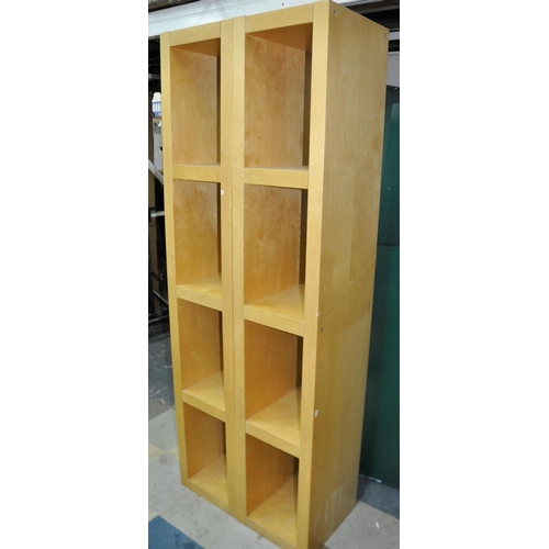 78 - 2 BEECH SHELVING UNITS