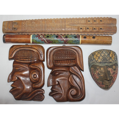 84 - COLLECTION OF TREEN AN AFRICAN CARVED COLLECTABLES