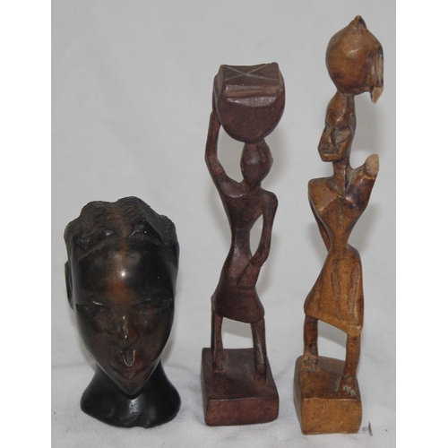 84 - COLLECTION OF TREEN AN AFRICAN CARVED COLLECTABLES