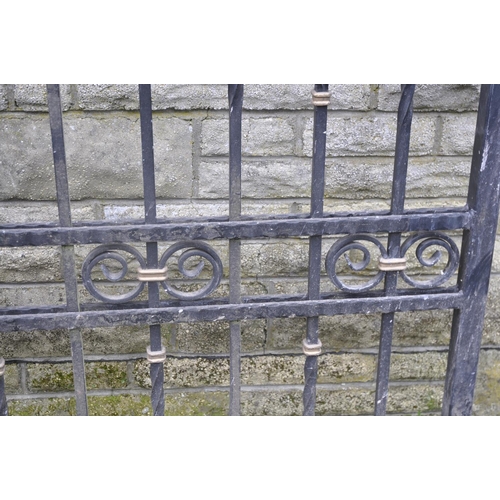 86 - PAIR WROUGHT IRON DRIVEWAY GATES (EACH GATE 51