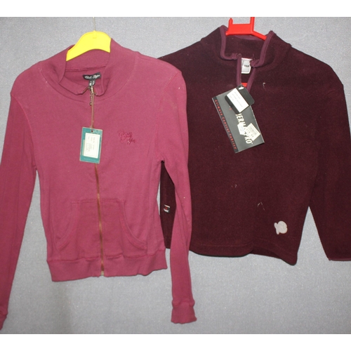 207 - 4 GIRL'S JACKETS & 1 FLEECE - 2 CHILLI PEPPER JACKETS 1 x SIZE 1 AND 1 X SIZE 2, 1 RIPCURL JACKE... 