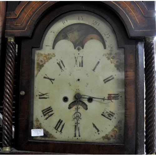 92 - MOON PHASE GRANDFATHER CLOCK - NO PENDULUM OR WEIGHTS