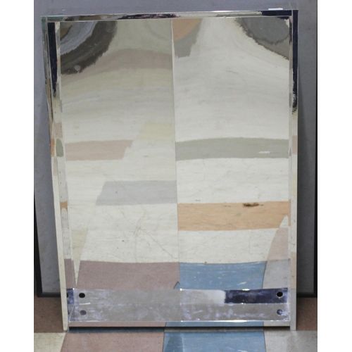 216 - MIRRORED DISPLAY CABINET WITH GLASS SHELVES