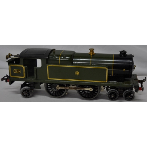 94 - MECCANO HORNBY SERIES No2 SPECIAL TANK LOCOMOTIVE WITH KEY - BOX DAMAGED