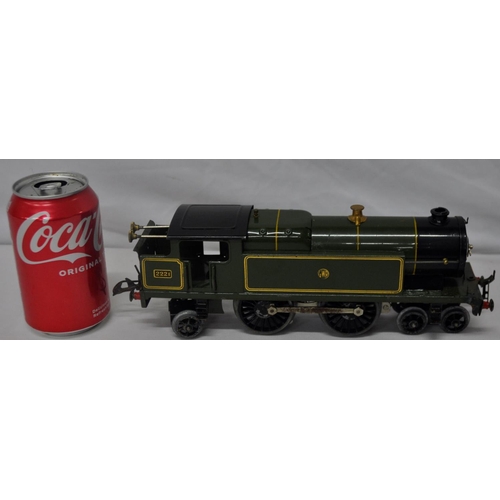 94 - MECCANO HORNBY SERIES No2 SPECIAL TANK LOCOMOTIVE WITH KEY - BOX DAMAGED