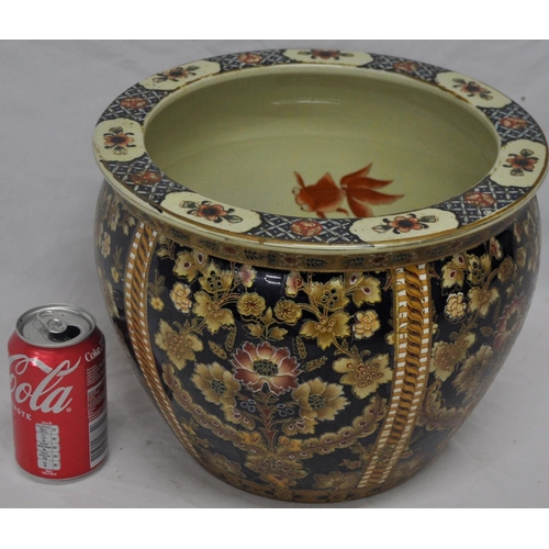 218 - CHNESE HAND DECORATED FISH BOWL c1900-1920