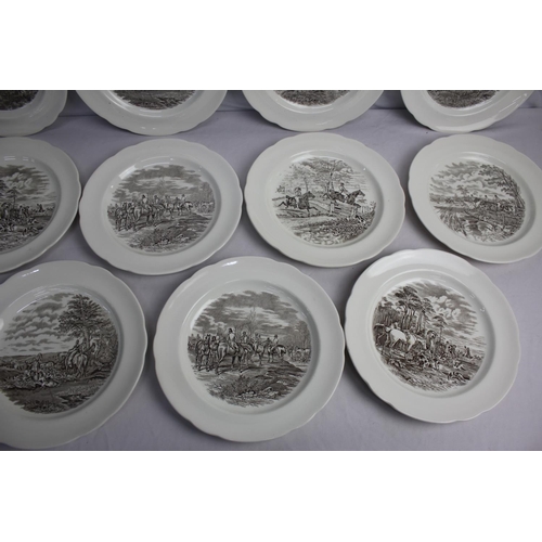 105 - SET OF COPELAND SPODE HUNTING SCENE PLATES