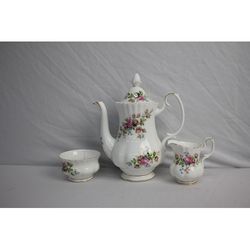 112 - MISC; CASSEROLES, ROYAL ALBERT TEA POT ETC