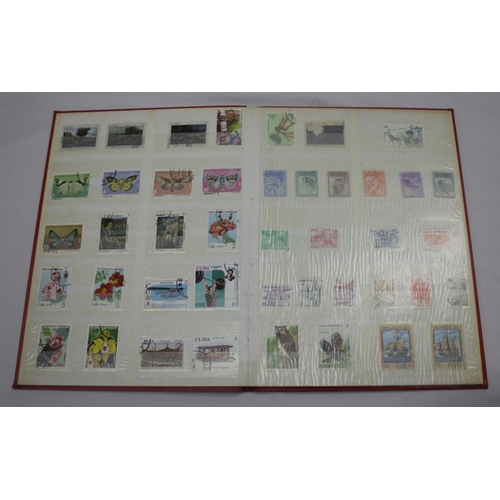 182 - 2 WWF FILES OF 1st DAY COVERS, 6 STAMP ALBUMS COINTAING STAMPS