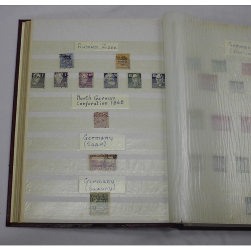 182 - 2 WWF FILES OF 1st DAY COVERS, 6 STAMP ALBUMS COINTAING STAMPS