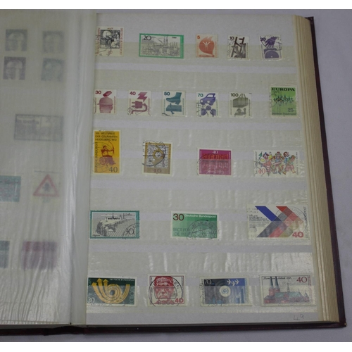 182 - 2 WWF FILES OF 1st DAY COVERS, 6 STAMP ALBUMS COINTAING STAMPS