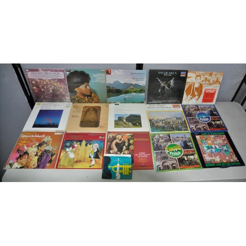 187 - BOX OF VINYL RECORDS - MAINLY CLASSICAL