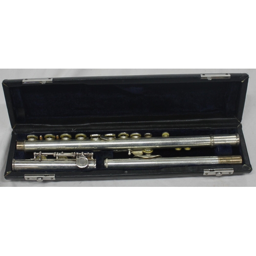 138 - ST MICHAEL SILVER PLATED FLUTE WITH CASE