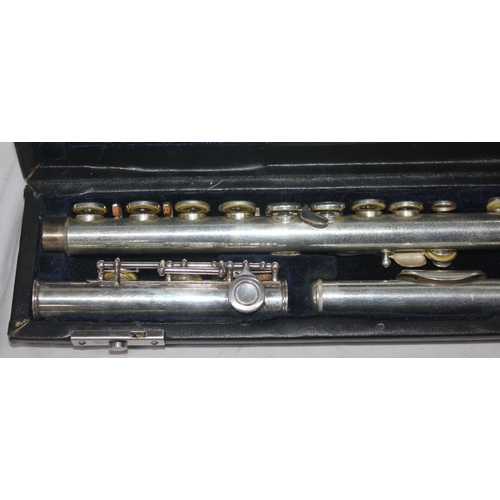 138 - ST MICHAEL SILVER PLATED FLUTE WITH CASE