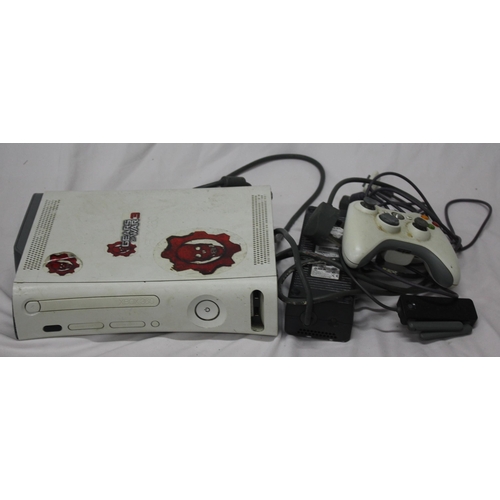 233 - X-BOX 360 WITH POWER SUPPLY, 1 CONTROLLER AND GAMES