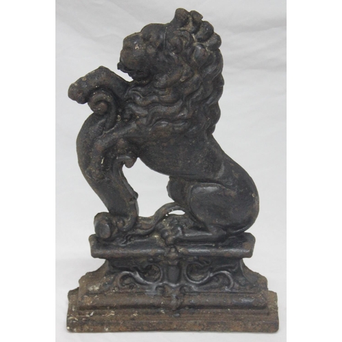 239 - CAST DOOR STOP IN FORM OF RAMPANT LION