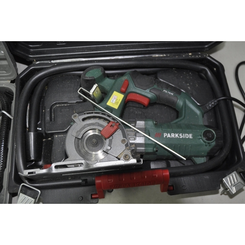 246 - PARKSIDE SOLDERING IRON SET, PARKSIDE PLUNGE SAW AND EXAKT PRECISION CUTTING TOOL