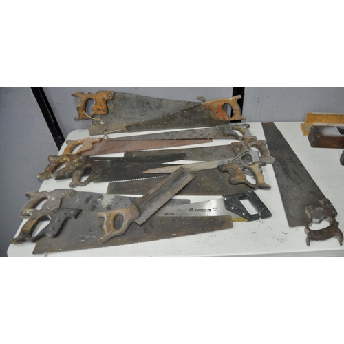 256 - VARIOUS TOOL INCLUDING SAWS AND AXES