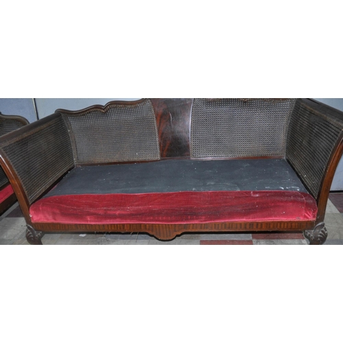 259 - BERGERE 3 PIECE SUITE - CUSHIONS MISSING