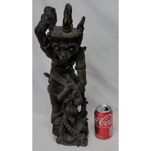 260 - LARGE HAND CARVED MONKEY GOD c1920'S