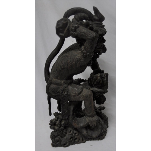 260 - LARGE HAND CARVED MONKEY GOD c1920'S