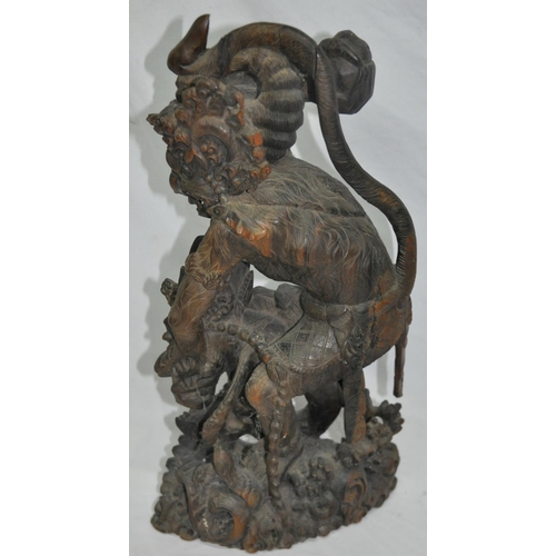 260 - LARGE HAND CARVED MONKEY GOD c1920'S