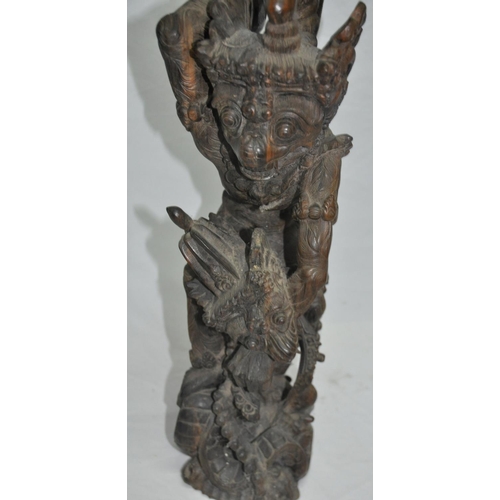 260 - LARGE HAND CARVED MONKEY GOD c1920'S