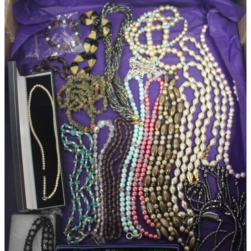 308 - 3 BOXES OF COSTUME JEWELLERY