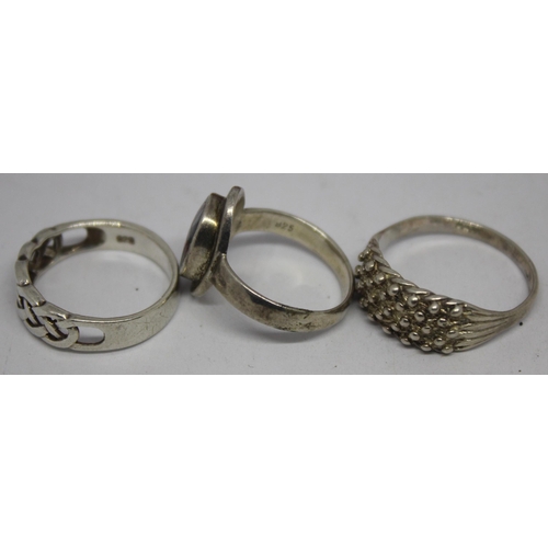 371 - 6 RINGS MARKED 925 (26.9g)