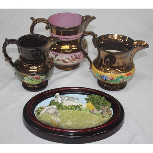 336 - BOX MISCELLANEOUS CHINA AND PORCELAIN - PART CHILD'S DINNER SET, CUPS, SAUCERS, JUGS