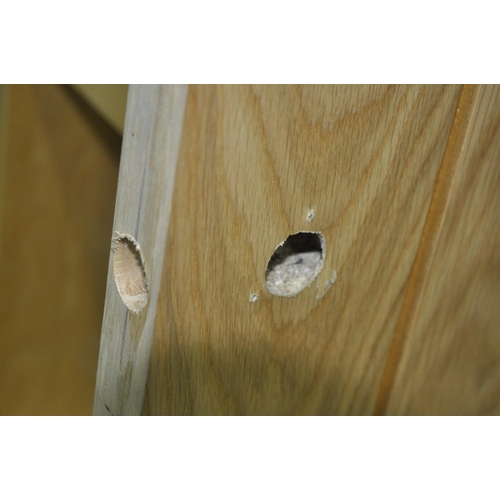 61A - 3 OAK FINISH INTERIOR DOORS (1981 x 762, 35mm THICK)