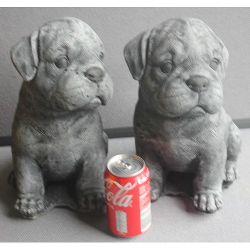 288 - 2 ROTTWELIER PUPPY GARDEN ORNAMENTS