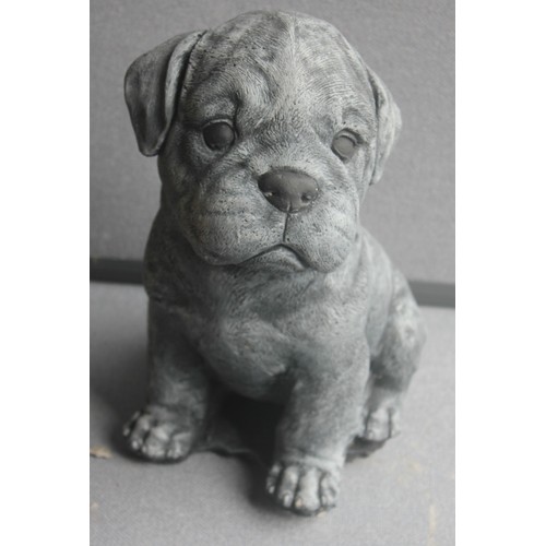 288 - 2 ROTTWELIER PUPPY GARDEN ORNAMENTS