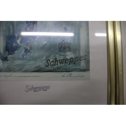 14 - 2 FRAMED SCHWEPPES PRINTS