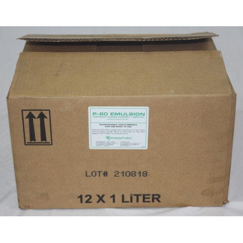 31 - 2 BOXES (12 PER BOX) P-80 EMULSION TEMPORARY RUBBER ASSEMBLY LUBRICANT 1L - OPTION OF LOT 32