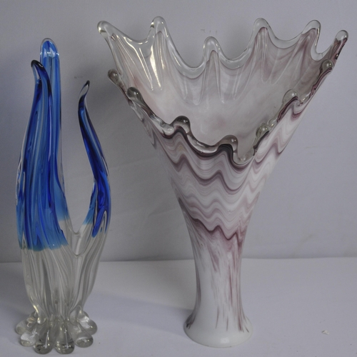 66 - 5 GLASS VASES