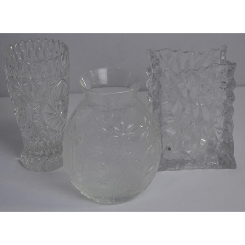 66 - 5 GLASS VASES