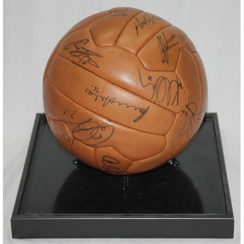 107 - SIGNED FOOTBALL SWANSEA AFC SEASON 2007-08 IN PRESENTATION CASE