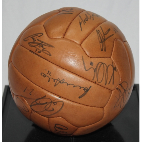 107 - SIGNED FOOTBALL SWANSEA AFC SEASON 2007-08 IN PRESENTATION CASE