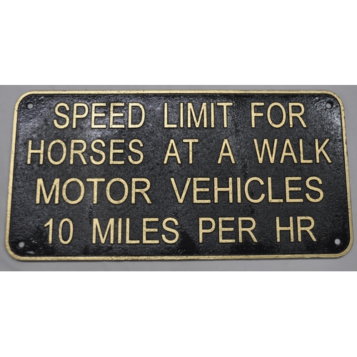 113 - REPRODUCTION SPEED LIMIT SIGN 40 x 20 cm