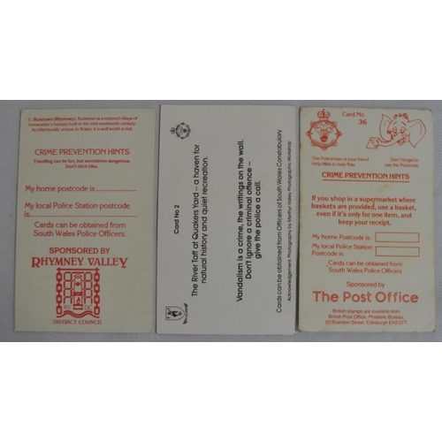 118 - BOX OF SOUTH WALES CONSTABULARY CRIME PREVENTION CARDS