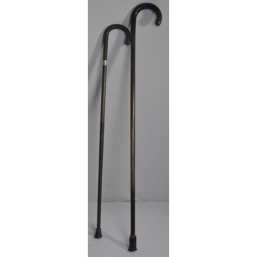 18 - 2 WALKING STICKS, SHOOTING STICK AND UMBRELLA