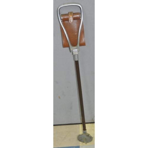 18 - 2 WALKING STICKS, SHOOTING STICK AND UMBRELLA