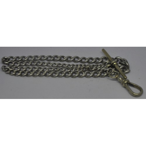 426 - ANTIQUE ALBERT CHAIN - EACH LINK STAMPED BUT MARKINGS NOT CLEAR (32g)