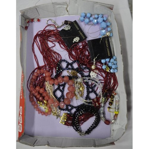 11 - 4 TRAYS OF COSTUME JEWELLERY